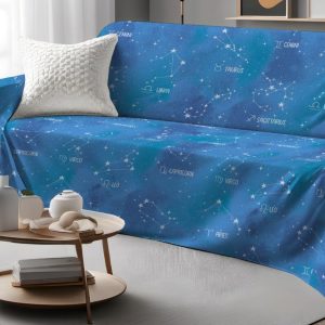 Telo Arredo Granfoulard Copritutto Salvadivano 100% Cotone Dis. Zodiaco